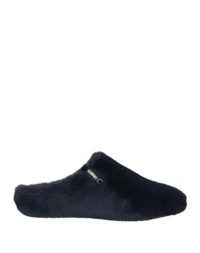 Verbenas Woman House Slipper Midnight Blue Size 12 Leather