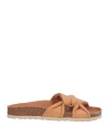 Verbenas Woman Sandals Camel Size 7 Leather In Brown