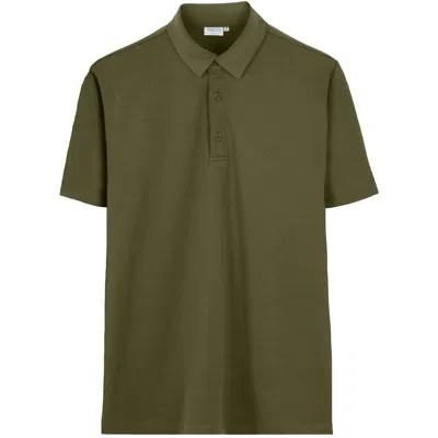 Vercate Men's Green / Brown Non Iron Polo Shirt - Olive Green In Green/brown