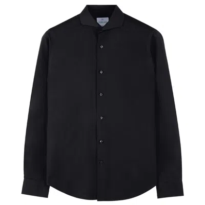 Vercate Men's Grey / Black Wrinkle-resistant Shirt - Anthracite Bamboo In Grey/black