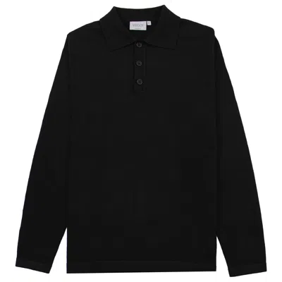 Vercate Men's Knitted Polo Shirt - Black