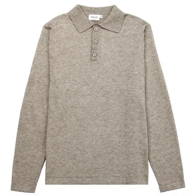 Vercate Men's Knitted Polo Shirt - Brown