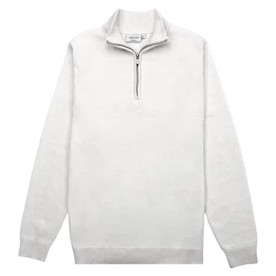 Vercate Men's Luxury Half Zip - Off White