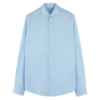 Vercate Men's Non Iron Shirt - Light Blue Bamboo - Slim Fit