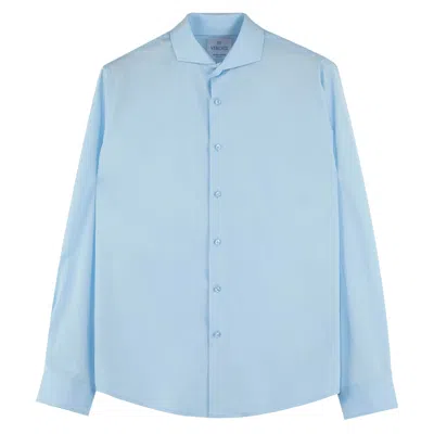 Vercate Men's Non Iron Shirt - Light Blue Bamboo