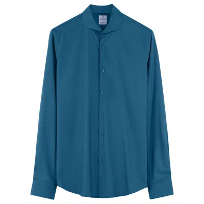 Vercate Men's Wrinkle-free Shirt - Blue Bamboo