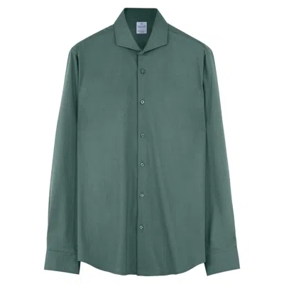 Vercate Men's Wrinkle-free Shirt - Green Bamboo - Slim Fit