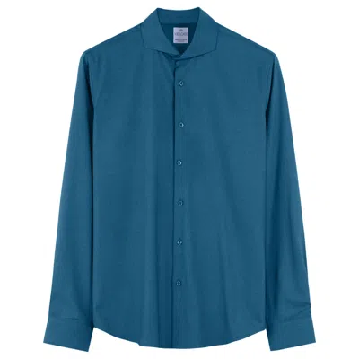 Vercate Men's Wrinkle Resistant Shirt - Blue Bamboo