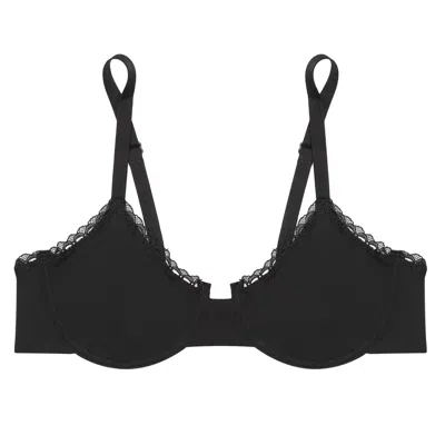 Verdant Intimates Women's Black Modal Air Demi Bra