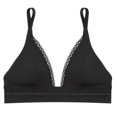 Verdant Intimates Women's Black Modal Air Plunge Bra