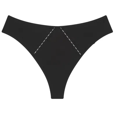 Verdant Intimates Women's Black Modal Air Thong