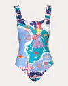 Verdelimon Women's Antoinette Acapulco Printed Swimsuit Polyester