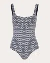 Verdelimon Women's Antoinette Floral Mesh Swimsuit