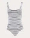Verdelimon Women's Antoinette Geometric Mesh Swimsuit