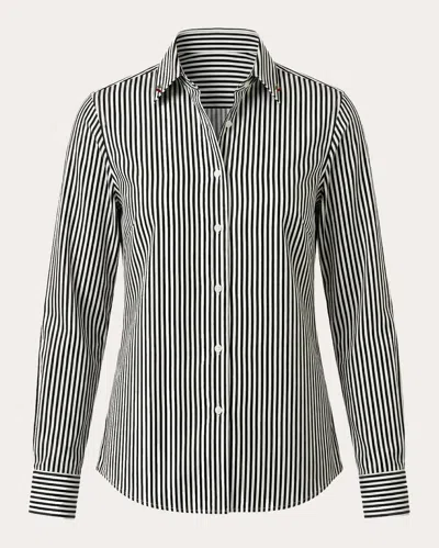 Verdelimon Women's Marion Stripe Cherry Charm Shirt In Multi