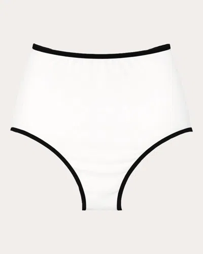 Verdelimon Women's Oasis High-rise Bikini Bottoms In White