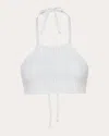 Verdelimon Women's Paradis Geometric Mesh Halterneck Bikini Top