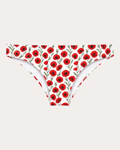 Verdelimon Women's Tunas Floral Bikini Bottoms In Red