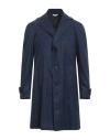 Verdera Man Coat Navy Size 42 Polyester, Viscose, Elastane In Blue