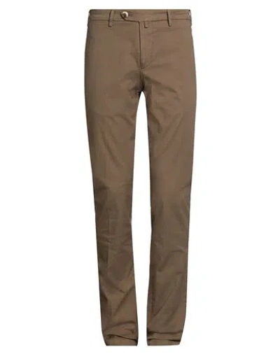 Verdera Man Pants Brown Size 30 Cotton, Elastic Fibres