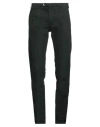 Verdera Man Pants Dark Green Size 34 Cotton, Elastic Fibres In Green