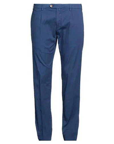 Verdera Man Pants Navy Size 38 Cotton, Elastane