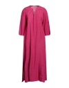 Verdissima Woman Maxi Dress Fuchsia Size S Viscose, Linen In Pink