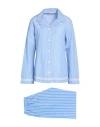 Verdissima Woman Sleepwear Azure Size L Cotton, Polyamide In Blue