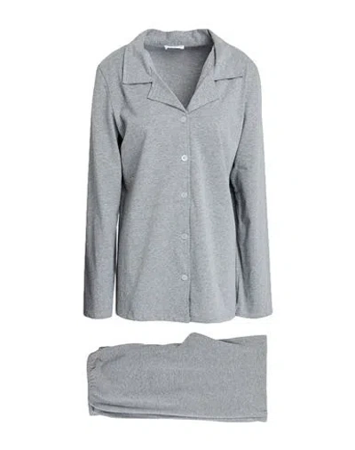 Verdissima Woman Sleepwear Grey Size M Cotton, Polyester, Metallic Fiber