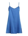 Verdissima Woman Slip Dress Blue Size L Polyester