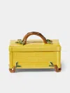 Verdolini Bamboo Hand-painted Majolica Ceramic Box In Multi