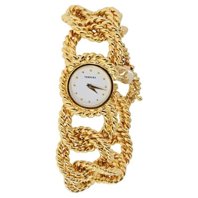 Pre-owned Verdura 18k Yellow Gold Curb-link Bracelet Ladies Watch