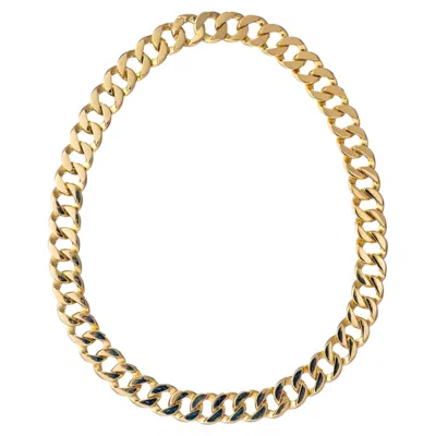 Pre-owned Verdura 18k Yellow Gold Small Curb-link Necklace