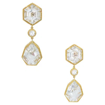 Pre-owned Verdura Byzantine White Topaz Pendant Earrings