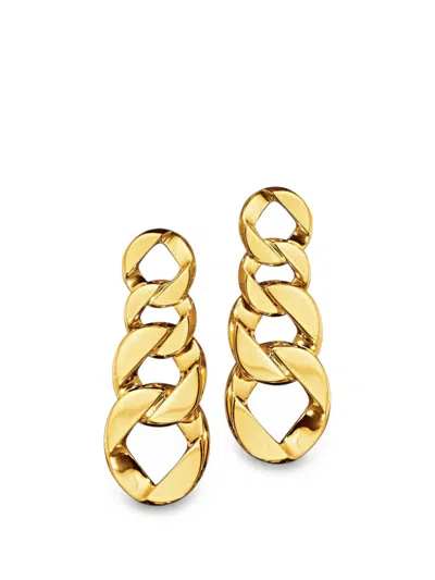 Verdura Curb-link Pendant Earrings In Gold