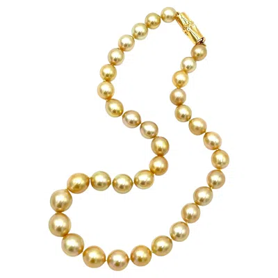 Pre-owned Verdura Golden South Sea Pearl Necklace In Multi
