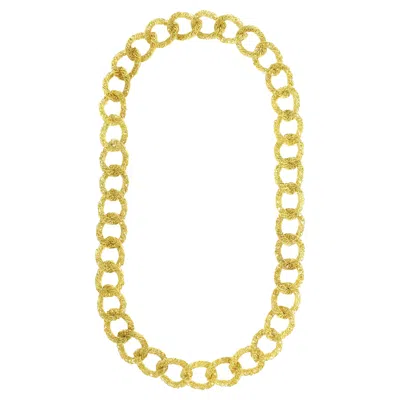 Pre-owned Verdura Long Gold Woven Link Necklace: A Masterpiece Of Craftsmanship In Multi