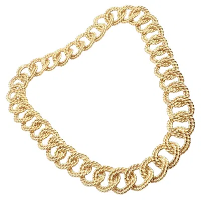 Pre-owned Verdura Nautical Rope Link Yellow Gold Choker Necklace