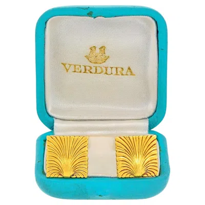 Pre-owned Verdura Shell Cufflinks 1970s In Multi