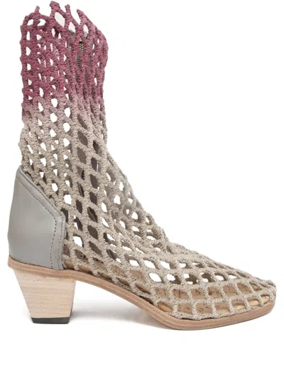 Verdura Shoes Bitta Netted Boots In Neutral