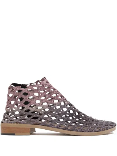 Verdura Shoes Netted Ankle Boots In Blue