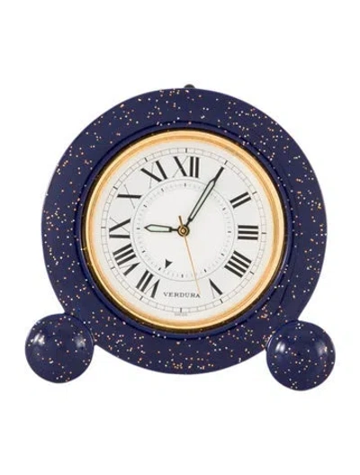 Pre-owned Verdura Travel Alarm Clock In Blue