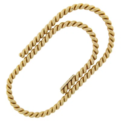 Pre-owned Verdura Vintage 14k Gold Large Substantial Twisted Braided Gold Wire Money Clip In Multi