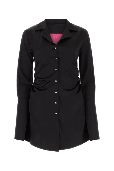 VERGUENZA VERGUENZA CRYSTAL-EMBELLISHED SILK SHIRT DRESS