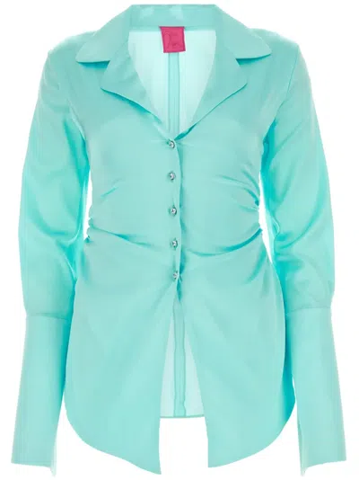 VERGUENZA DRAPED-DETAIL SHIRT