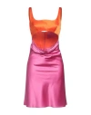 Verguenza Woman Mini Dress Pink Size 8 Silk, Elastane In Pink