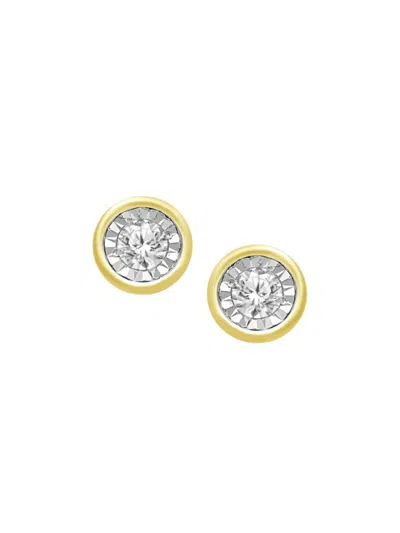 Verifine Women's Adina 18k Yellow Goldplated Sterling Silver & 0.1 Tcw Diamond Stud Earrings