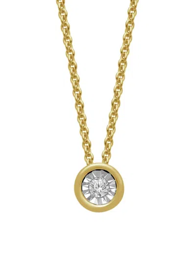 Verifine Women's Demi Fine Adina 18k Yellow Goldplated Sterling Silver & 0.03 Tcw Diamond Pendant Necklace/18