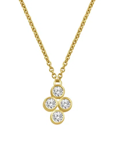 Verifine Women's Faye 18k Goldplated Sterling Silver & 0.15 Tcw Diamond Necklace