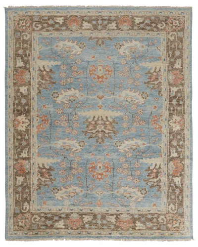 Verlaine Bennet Luxury Wool Rug In Blue